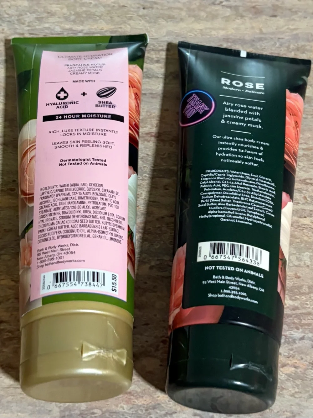 Bath & Body Works Rose Ultra Shea Body Cream Duo- Pink Rose